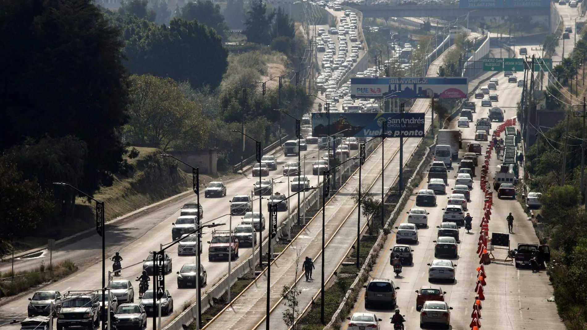 vialidades de Puebla resultan insuficiente para el parque vehicular existente